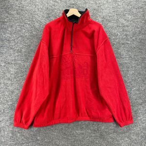 Colorado Timberline Sweater Pullover Men XL Red Fleece High Neck Zipper Casual